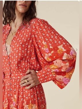 Floral red-orange print dress from Spell (formerly Spell & The Gypsy Collective)